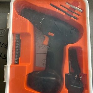 Black Cordless Drill Set with Accessories